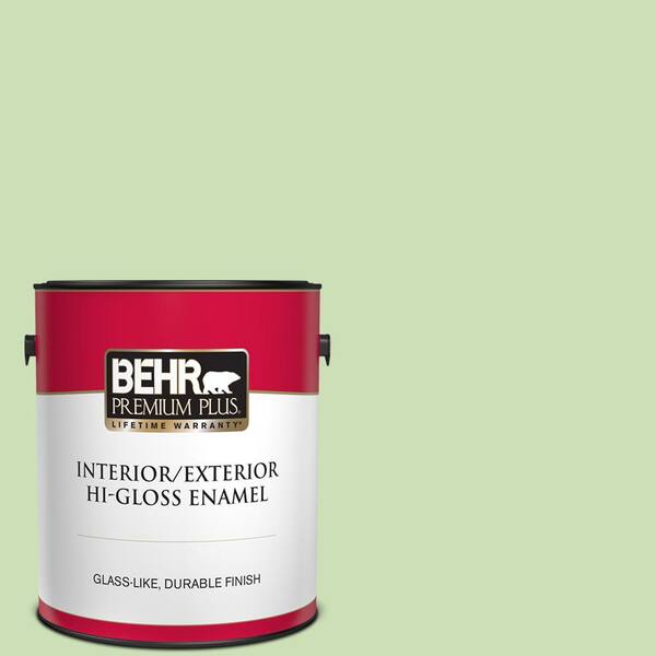 BEHR PREMIUM PLUS 1 gal. #430C-3 Peridot Hi-Gloss Enamel Interior/Exterior Paint