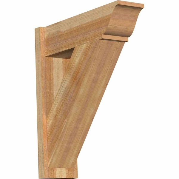 Ekena Millwork 8 in. x 30 in. x 26 in. Traditional Rough Sawn Western Red Cedar Outlooker
