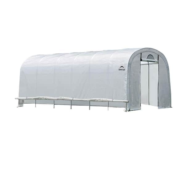 ShelterLogic 12 ft. W x 20 ft. D x 8 ft. H GrowIt Walk-Thru, Round-Style Greenhouse with Patent-Pending Stabilizers