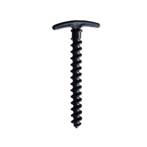 24-Pack Plastic Edging Nails with handle, 5.7-in. Paver Edging Spikes, Landscape Anchoring Spikes Weed Barrier Black