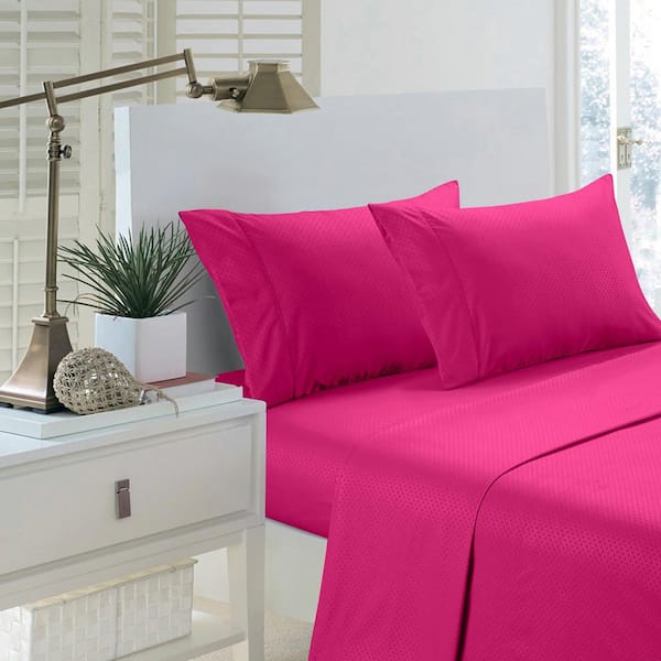 Brushed Extra Soft 1800 Series Hot Pink Twin XL Microfiber Luxury