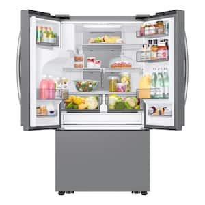 30 cu. ft. Mega Capacity 3-Door French Door Refrigerator with Family Hub in stainless steel