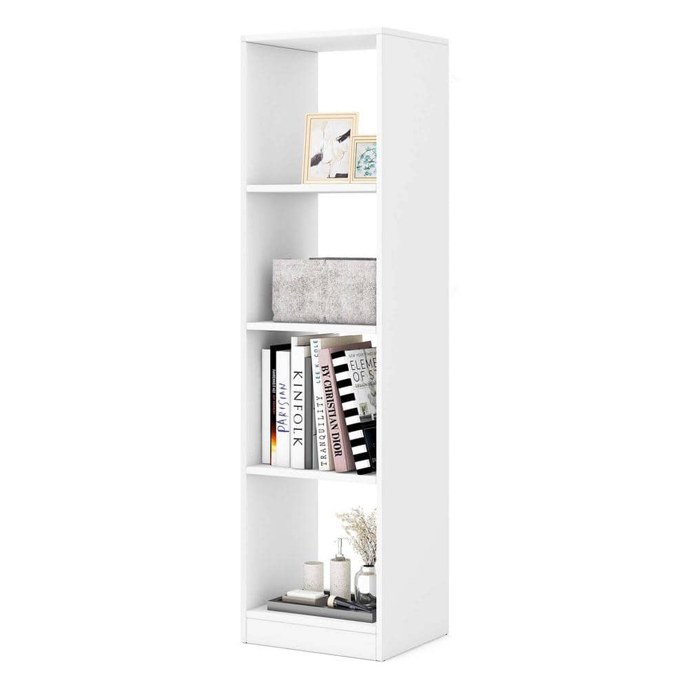 white-costway-bookcases-