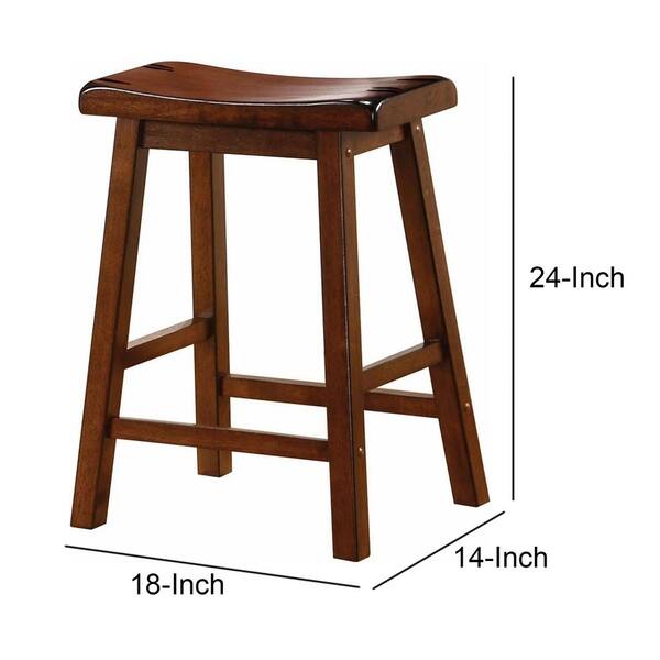 Benjara 23 75 In Chestnut Brown, What Size Is Counter Height Stools