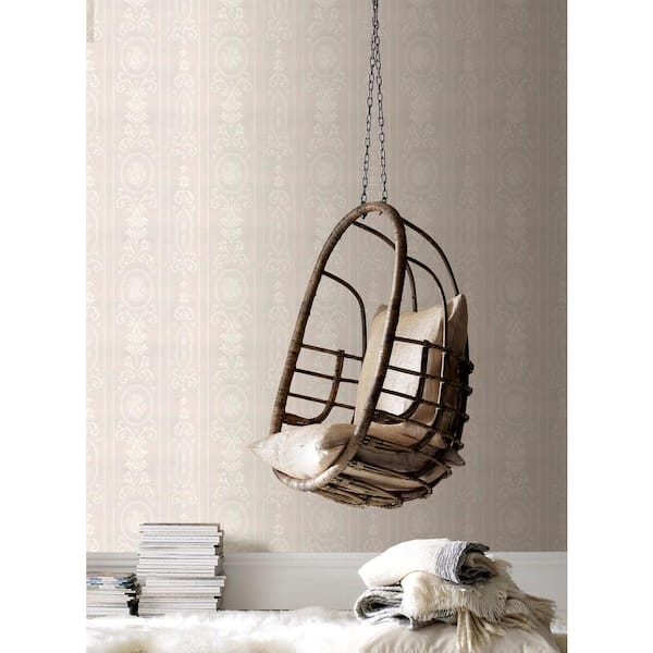 Cameo Stripe White Paintable Wallpaper