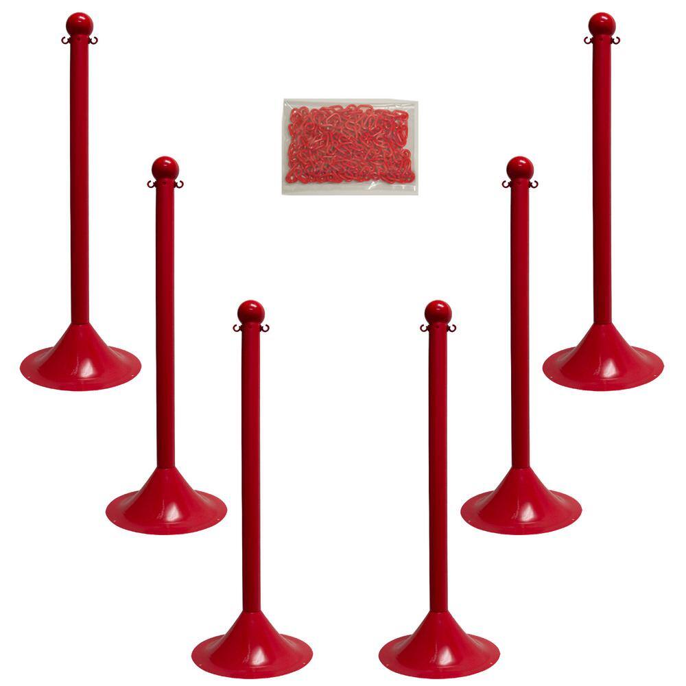 2 in. Light Duty Stanchion and Chain Kit in Red price history on PriceWatchPro
