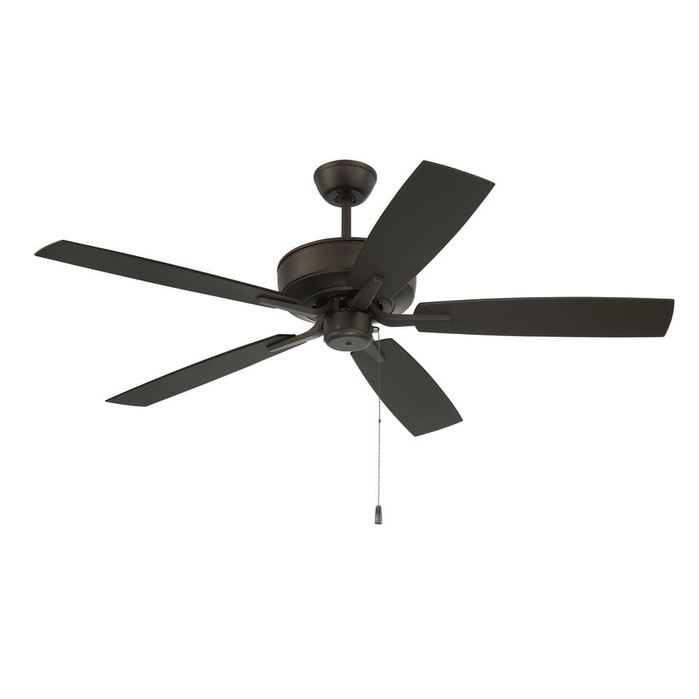 Espresso Steel 52" Ceiling Fan with LED Lighting and Remote