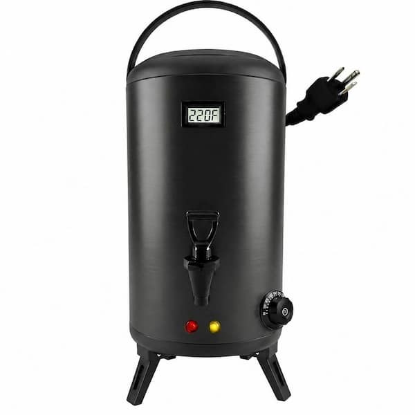 Electric Heating Insulated Beverage Serveware 3.2 Gal. 80-Cup Stainless Steel with LCD Temperature Unit
