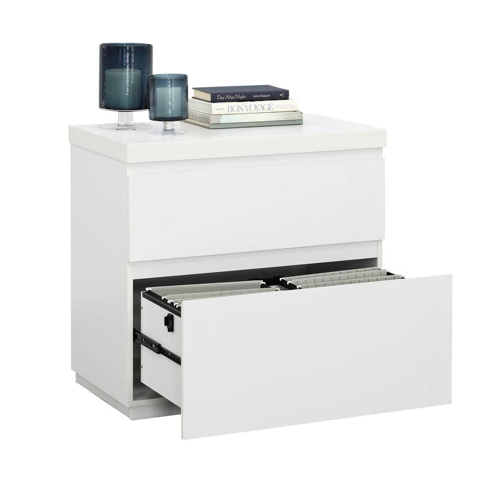 White 2-Drawer Legal Size Lateral File Cabinet