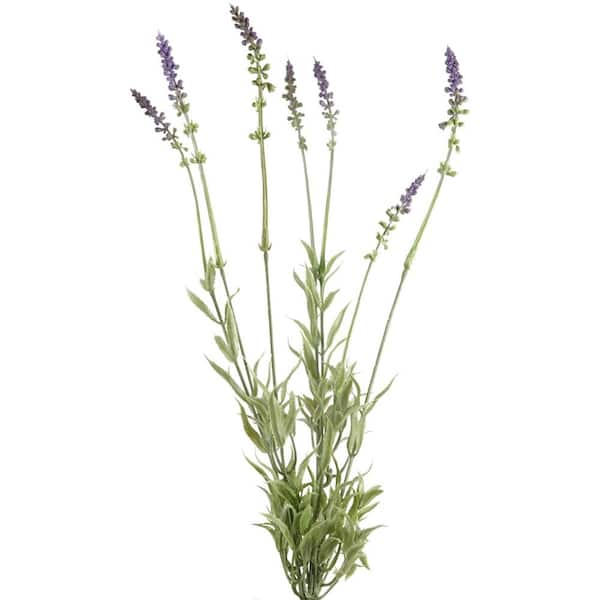 D&W Silks Indoor 18 in. Artificial Lavender Bundle (Set of 3)
