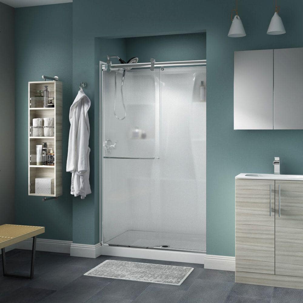 Delta Simplicity Contemporary 43-3/8 to 47-3/8 in. W x 71 in. H ...