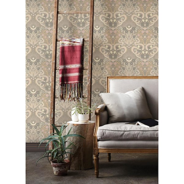 Mystic Serpent Taupe Peel and Stick Wallpaper