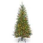 4.5 ft. Dunhill Fir Slim Tree with Multicolor Lights