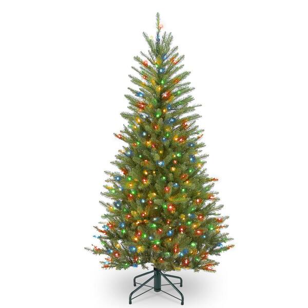 national tree dunhill fir tree with multicolor lights 4.5 feet