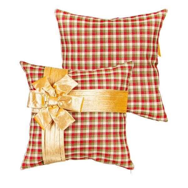 Evergreen Enterprises 18 in. x 18 in. Plaid Present Interchangeable