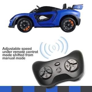 12-Volt Licensed McLaren Kids Ride On Car Electric Car with Remote Control, Music, Horn, LED Light, Blue