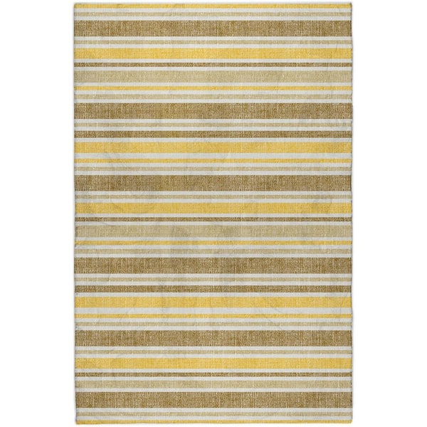 Dream Shag Premium Machine Washable Abstract ADS531 Mocha 8 ft. x 10 ft. Area Rug