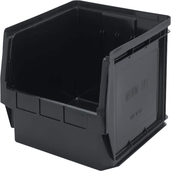 Recycled Magnum 19-Gal. Storage Tote in Black (1-Pack)