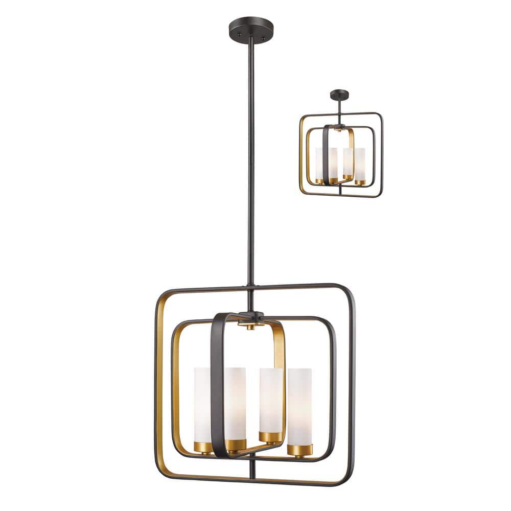 Aideen Brushed Nickel & Glass 16.5" Contemporary Pendant Light