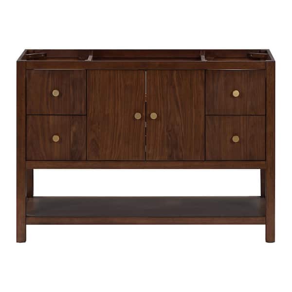 Avanity Zoe 48 in. Bath Vanity Cabinet without Top in Walnut