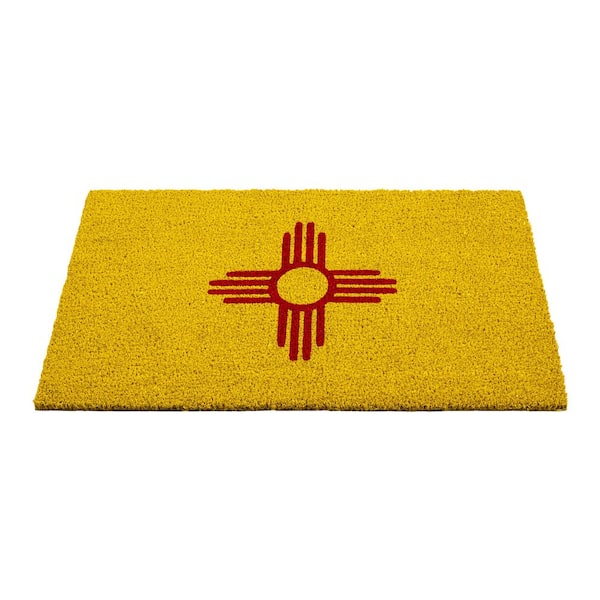 Red Sun New Mexico Multicolor 18 in. x 30 in. Coir Indoor Outdoor Door Mat