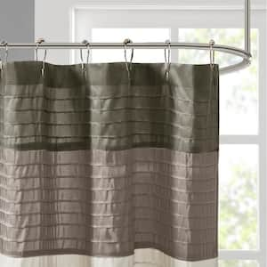 Amherst Natural 72 in. Faux Silk Shower Curtain