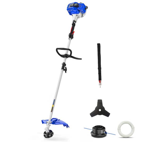 26cc 17 in. 3-in-1 2-Cycle Attachment Capable Gas Straight Shaft String Trimmer/Edger with Brush Cutter and Extra Spool