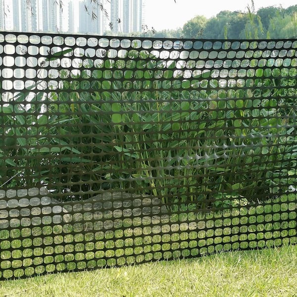 KIWDZFU 4 x 100 ft. Plastic Mesh Safety Fence Temporary Netting