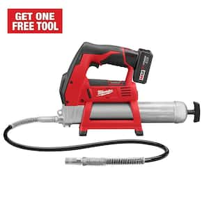 M12 12V Lithium-Ion Cordless Grease Gun Kit with One 3.0 Ah Battery, Charger and Tool Bag