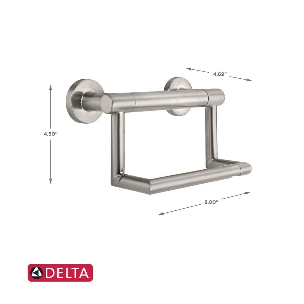 Stainless Steel Wall Mount Toilet Paper Holder with Assist Bar