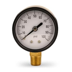 100 PSI Pressure Gauge with 1/4 in. Lower Connection