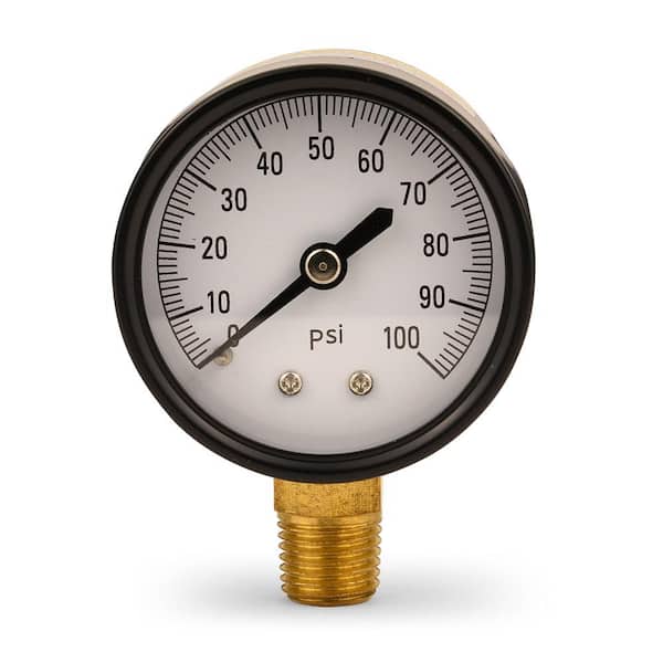 Everbilt 100 PSI Pressure Gauge with 1/4 in. Lower Connection