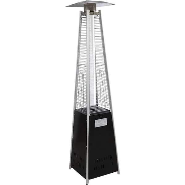 AOPSPS 42,000 BTU Black Pyramid Standing Gas LP Propane Heater with Wheels