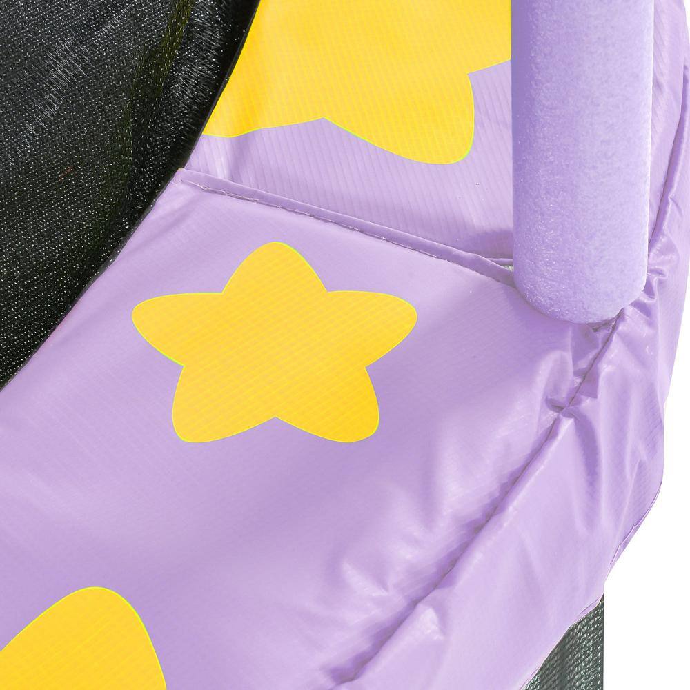 4.5 ft Purple Kids' Trampoline with Safety Enclosure