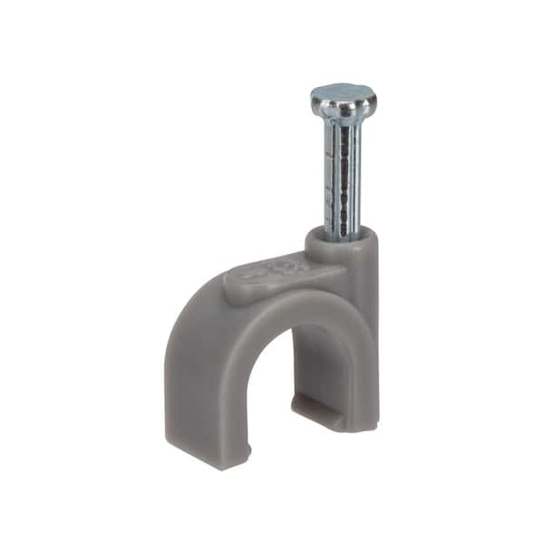 NSi Industries Poly Nail Clip 0.315 in. x 0.453 in., Gray (100-Pack)
