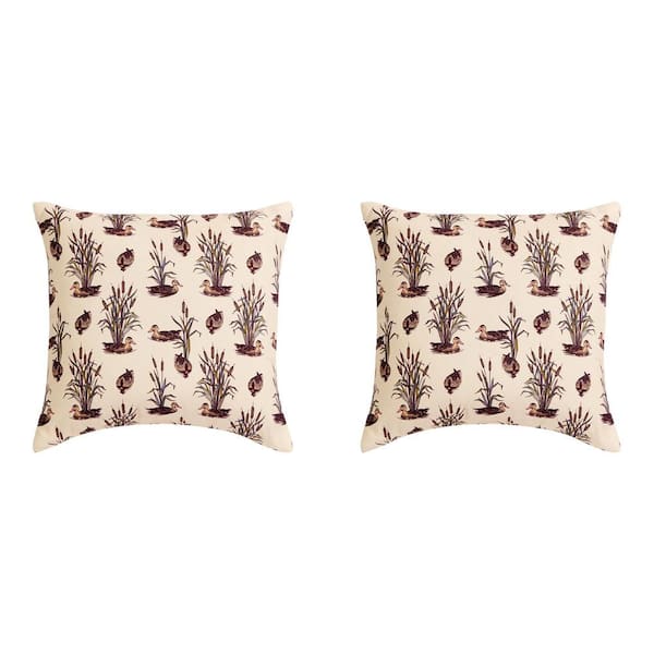 Mallard Outdoor Throw Pillow (Set of 2)
