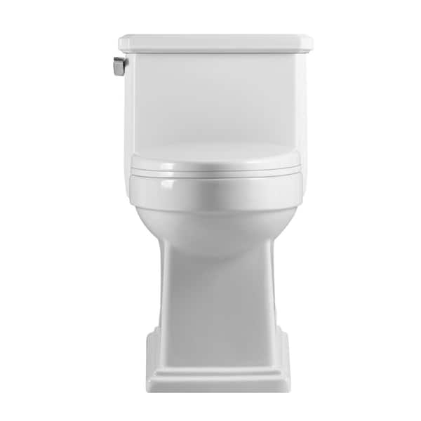 12 in. 1-piece 1.28 GPF Single Flush Elongated Toilet with UF seat