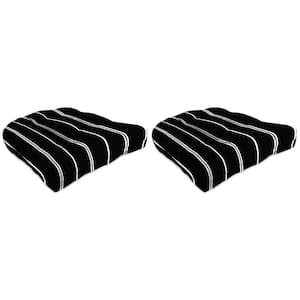 18 in. L x 18 in. W x 4 in. T Outdoor Square Wicker Seat Cushion in Pursuit Shadow (2-Pack)