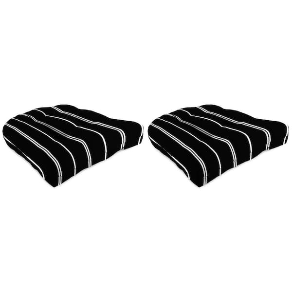 Jordan Manufacturing 18 in. L x 18 in. W x 4 in. T Outdoor Square Wicker Seat Cushion in Pursuit Shadow (2-Pack)