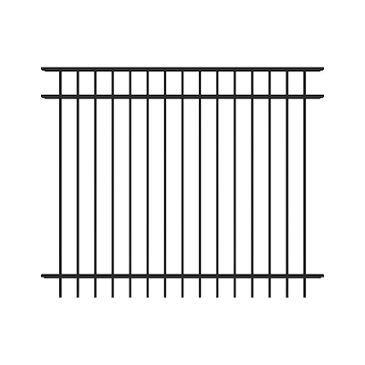 Freedom Providence 6-ft H x 2-in W Black Aluminum Spaced Picket Pressed-point Decorative End Fence Post