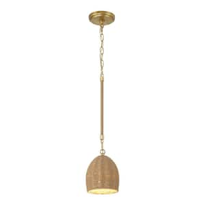 00633779095818, Jace 1-Light Soft Gold Mini Pendant-Light