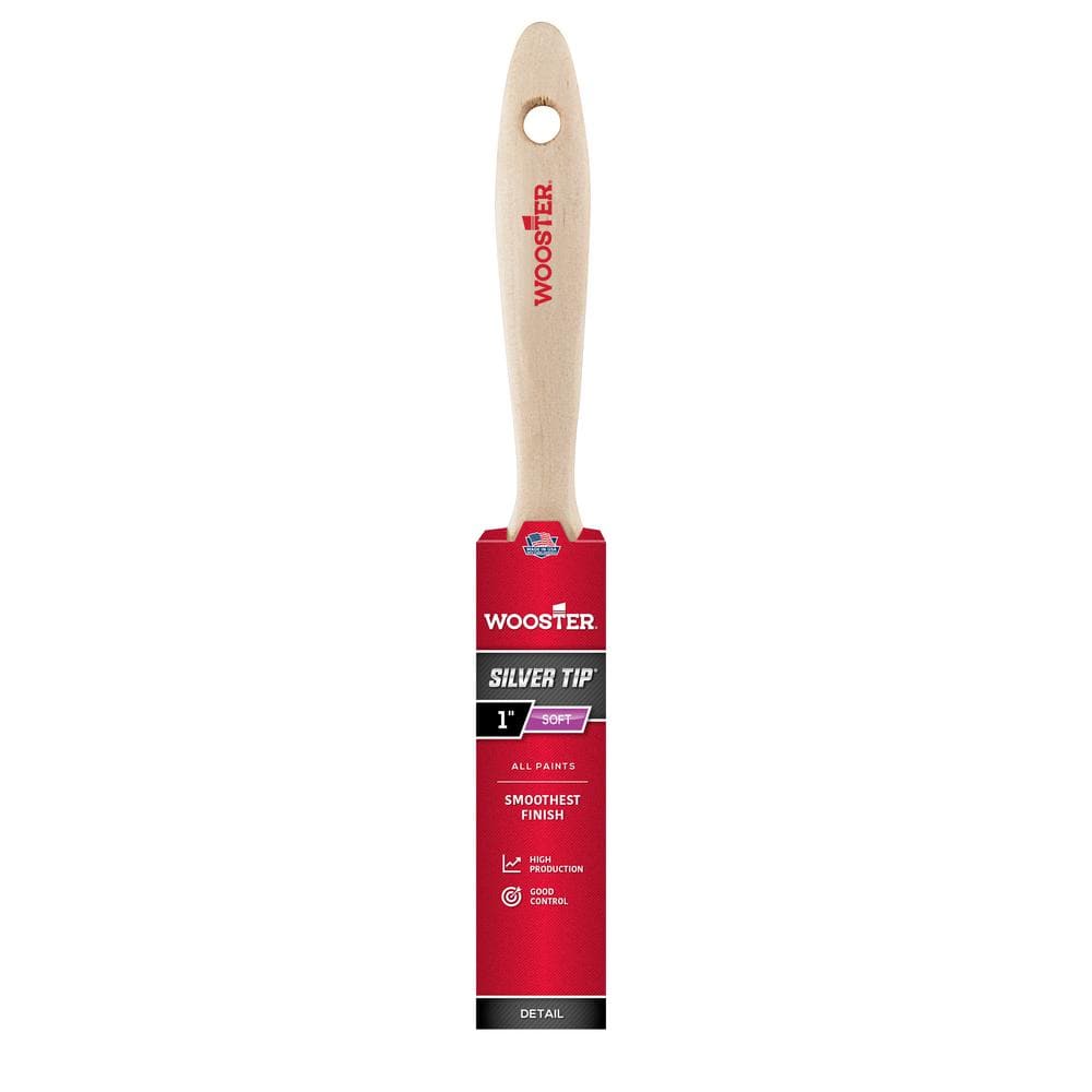 Wooster 1 in. Silver Tip Polyester Flat Brush