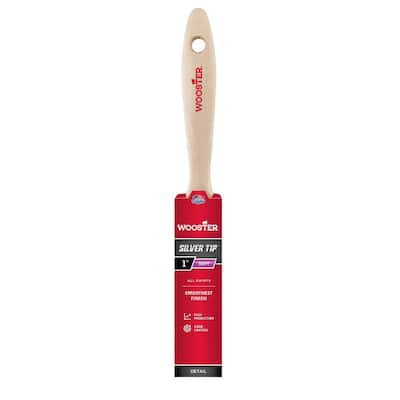 1 in. Silver Tip Polyester Flat Brush