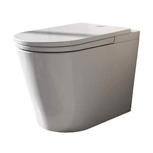 L-D Elongated Smart Toilet 1.34 GPF in White Seat with Auto Open/Close, Auto Flush and Heated Seat