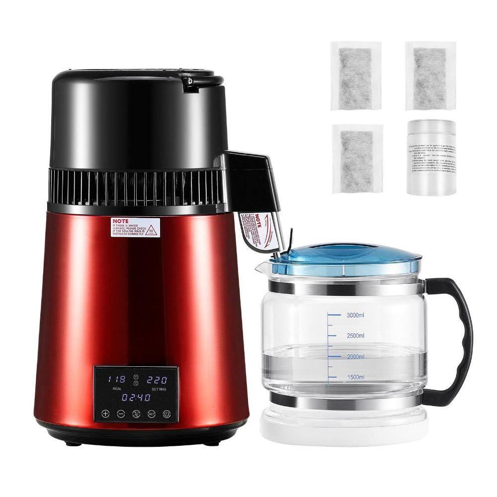 4L Countertop Water Distiller 1750W, 1.1 Gal Distilled Water Maker with Glass Carafe, Stainless Interior price history on PriceWatchPro