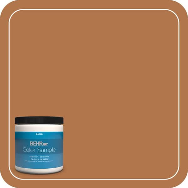 BEHR PREMIUM PLUS 8 oz. #PMD-41 Copper Mine Satin Enamel Interior/Exterior Paint & Primer Color Sample