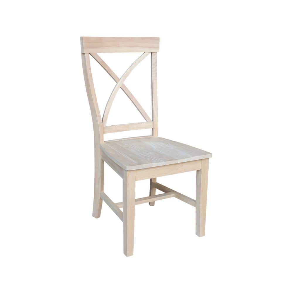 International Concepts Ready to Finish Tall X Back Dining Chair (Set of ...