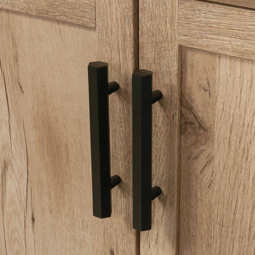 Prime Oak Adjustable Kids Bookcase with Black Hardware