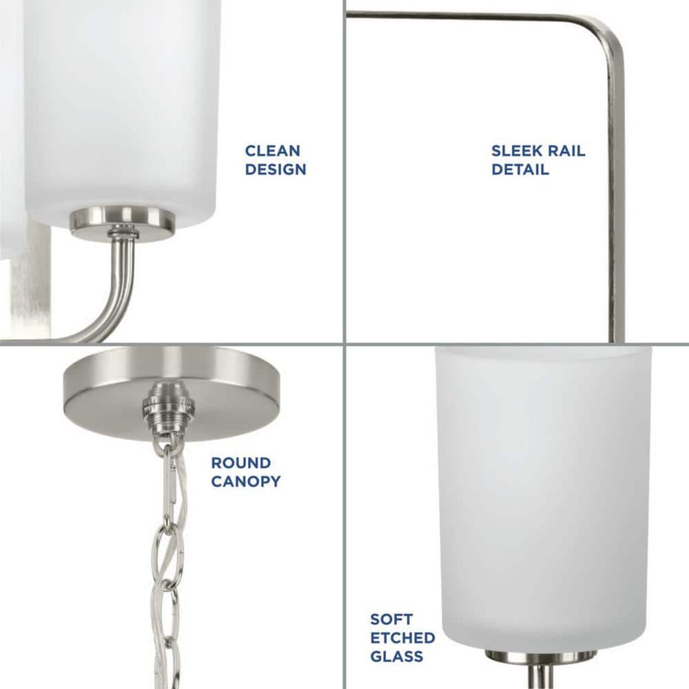 Brushed Nickel Cage 3-Light Foyer Pendant
