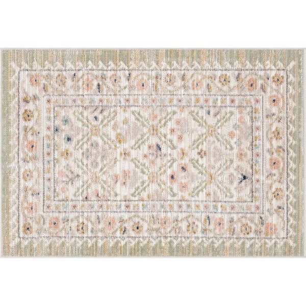 Crestwood Cream 2 ft. x 3 ft. Oriental Indoor Area Rug